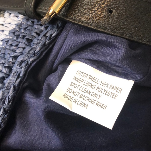 Shiraleah Chicago Paper Weaved Tote w Fringe - Picture 4 of 5